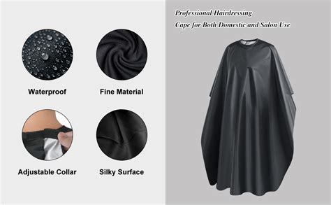 Uraqt Hairdressing Gown Barbers Cape Cutting Gowns Black Full Length