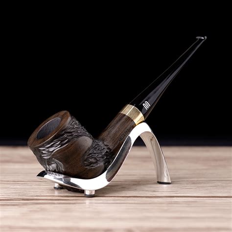 Handmade Ebony Wood Carved Tobacco Pipe MUXIANG Pipe Shop