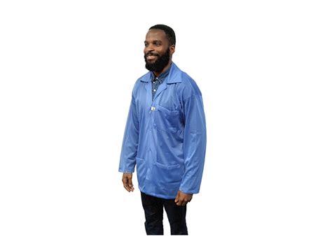 techni pro  esd safe lightweight jacket  snap cuffs