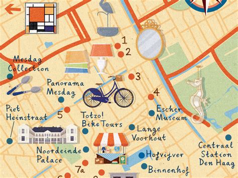 Homes & Antiques - The Hague map by Zara Picken on Dribbble