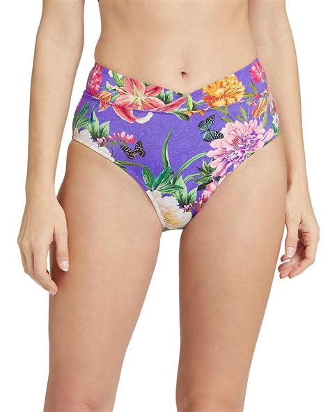 Johnny Was Floral Crisscrossed Bikini Bottom In Blue Lyst