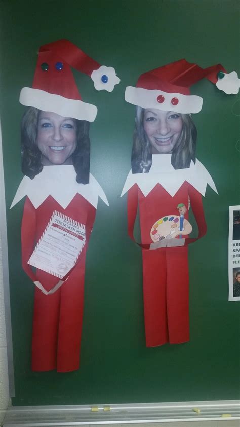 These Elves Were Made For Our Door Decorating Contest We Look Good As Elves Holiday Decor