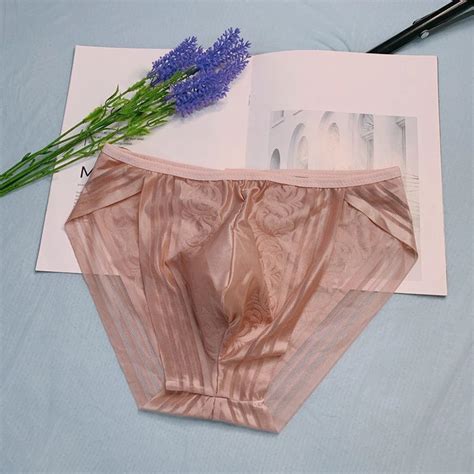 Men Sexy Sissy Lingerie Seamless See Through Briefs Bulge Pouch Panties Comfortable Soft