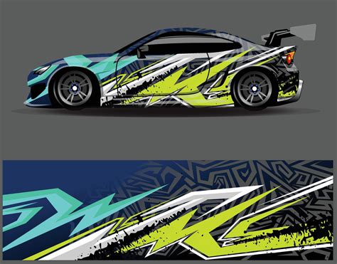 Car Wrap Decal Graphics Abstract Eagle Stripe Grunge Racing And Sport