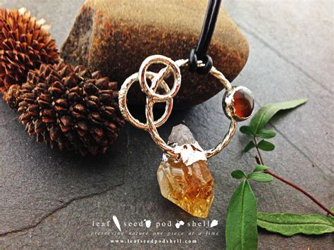 Natural Citrine Point Pendant