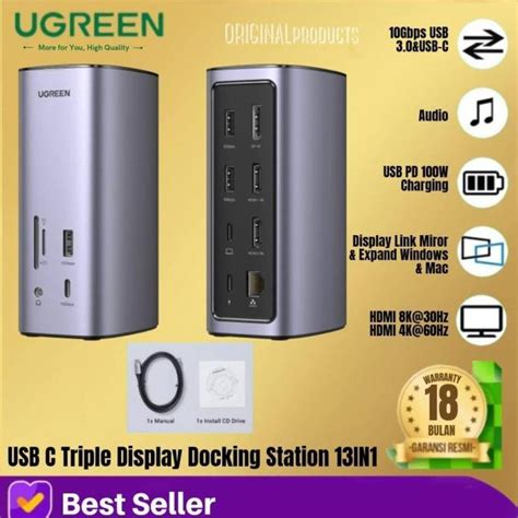 Jual Ugreen Usb C Multi Screen Display Docking Station K Hdmi Dp K