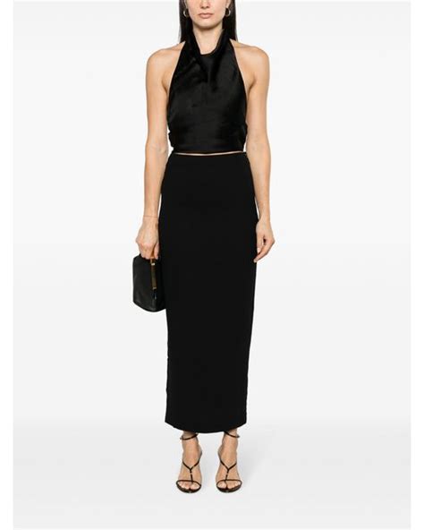 Matteau Crepe Maxi Skirt In Black Lyst