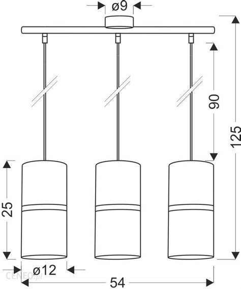 Candellux Gina Lampa Wisząca Czarny 3X60 E27 Abażur 12X25 Złota Folia