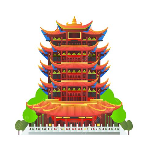 Simple Hand Painted Yellow Crane Tower Template Cartoon Hand Draw