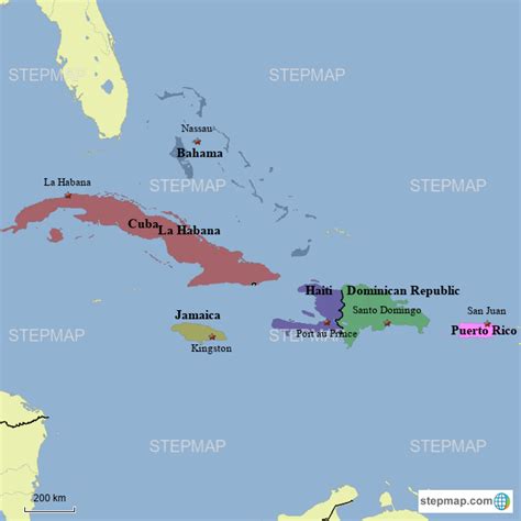 World Map Cuba Haiti - Davine Gabriella