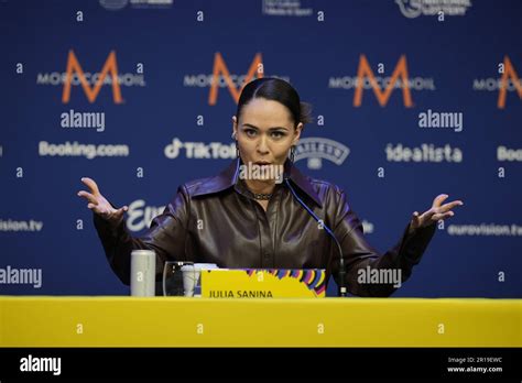 Press Conference With Host Julia Sanina Ahead Of The Eurovision Song