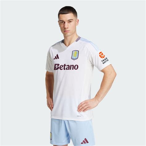 adidas Aston Villa FC 24/25 Away Jersey - White | Free Shipping with ...