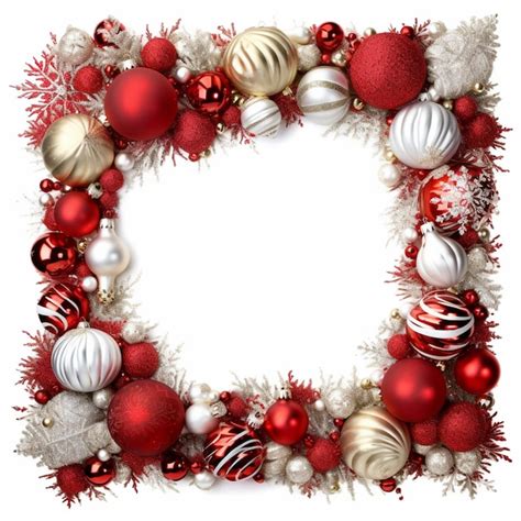 Premium AI Image | Christmas wreath border