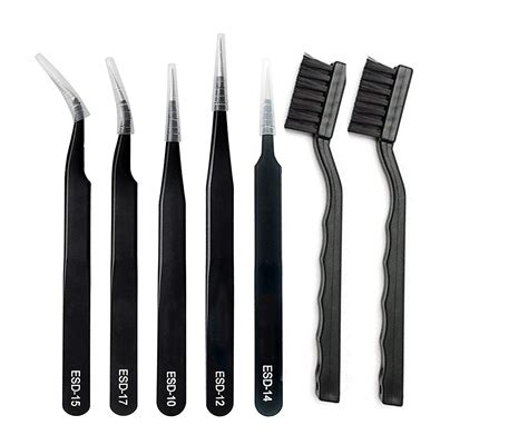 ESD Brush and ESD Tweezers Set | Buy ESD Brush & ESD Tweezers Set