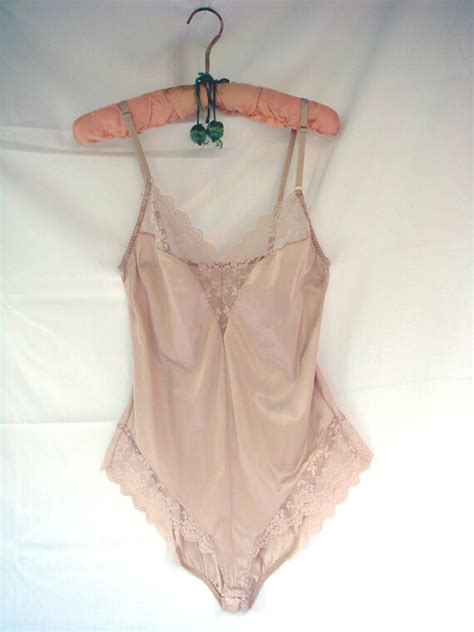 S Vintage Lingerie Beige Lace Teddy By EyeSpyGoods On Etsy