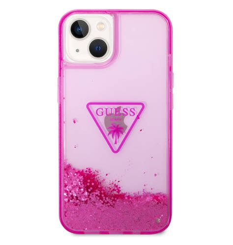 Futrola GUESS Liquid Glitter Triangle Hard Za Iphone 14 Translucent