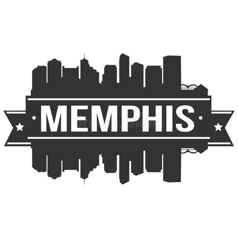 Memphis Skyline City Icon Vector Art Design Stock Vector Illustration