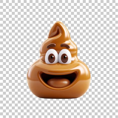 premium psd  icon pile  poo emoji isolated   transparent