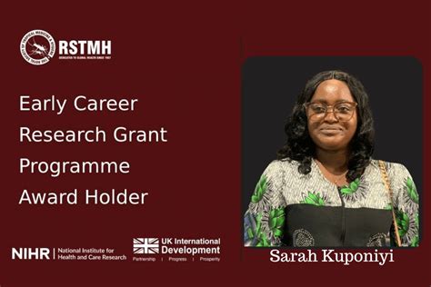 Sarah Kuponiyi I Was Selected For The Rstmh Early Career Research