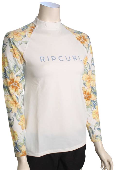 Rip Curl Womens Always Summer Ls Rash Guard White