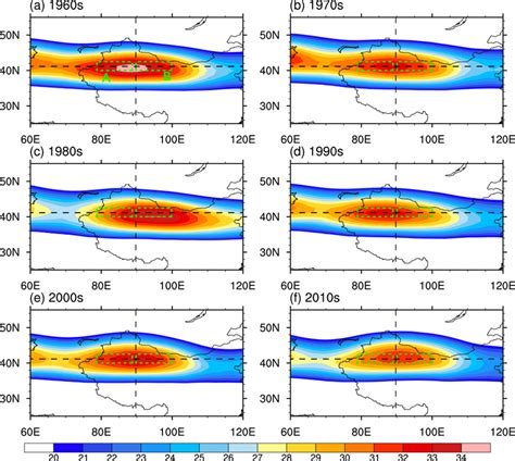 Mean Hpa Zonal Wind M S In Summer Between And Ce A