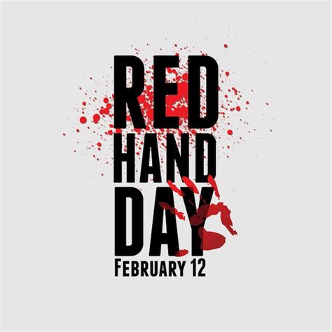 Premium Vector Vector Illustration Of Red Hand Day Or International