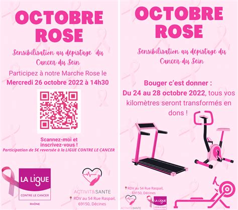 Evenement Semaine Sp Ciale Octobre Rose Chez Activit Sante Activit