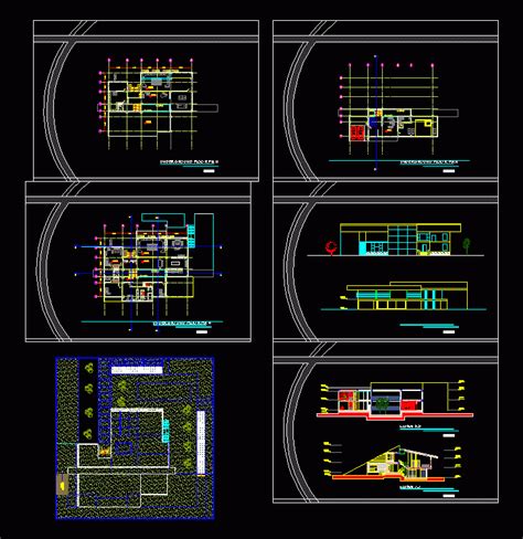 Housing Two Modern Levels DWG Block For AutoCAD Designs CAD