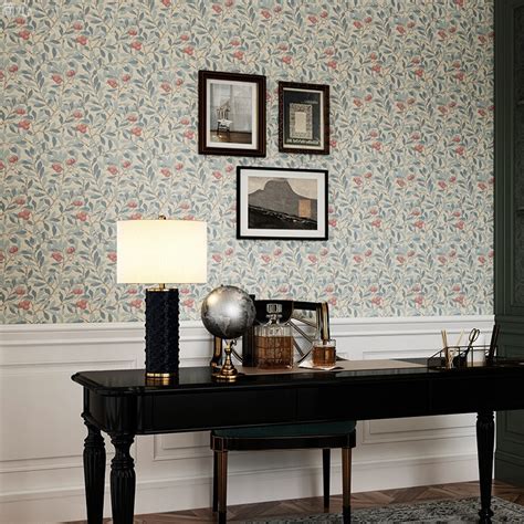 HOT วอลลเปเปอรวนเทจฝรงเศสดอกไมสดวอลลเปเปอรพระอเมรกนโฮมสเตยองกฤษหองนอนหรหราเบาๆ