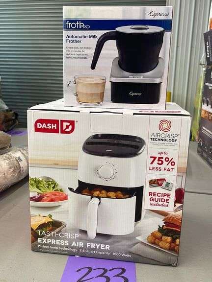 Dash Express Air Fryer Capresso Automatic Milk Frother In Boxes