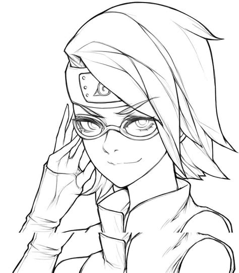 Coloriage Mitsuki Boruto Sarada T L Charger Et Imprimer Gratuit Sur