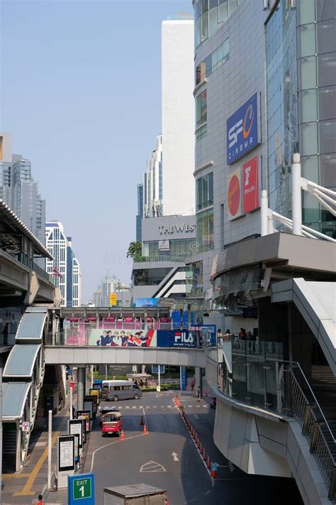 View Of Skybridge Or Overhead Pedestrian Walkway Linking Asok BTS