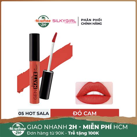 Son Kem Lì SILKYGIRL Nhẹ Môi Màu Cam Hot Sala ml Hasaki vn