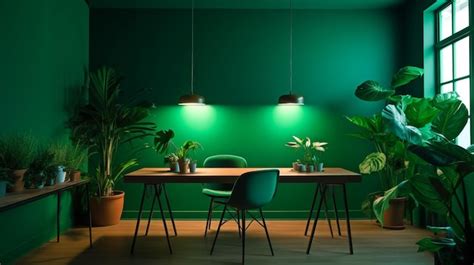 Premium Photo | Lovely living room wallpaper Green backdropGenerative AI