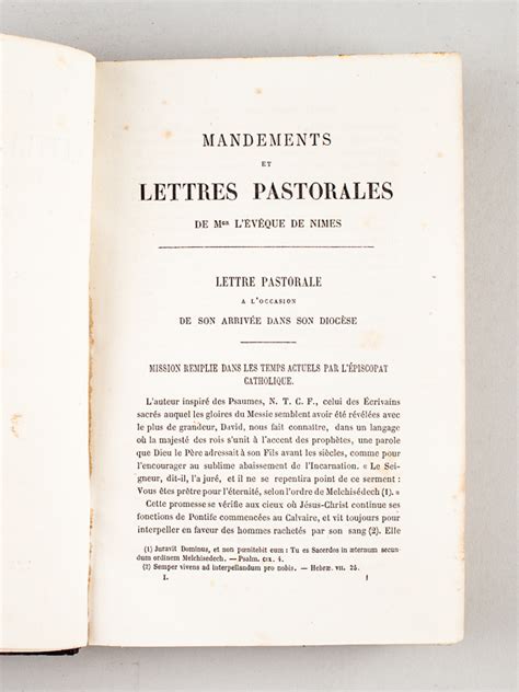 Instructions Lettres Pastorales Et Mandements Tomes Complet Von