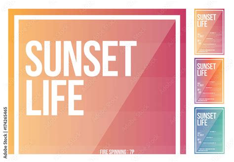 Sunset Poster Stock Template | Adobe Stock