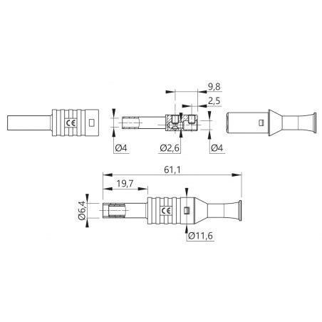 Electro Pjp Red Mm Safety Rigid Socket Screw Connection