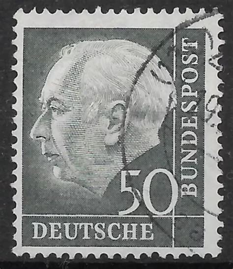 BUND 1954 O Mi 189 Bundespräsident Theodor Heuss 50Pf Freimarken