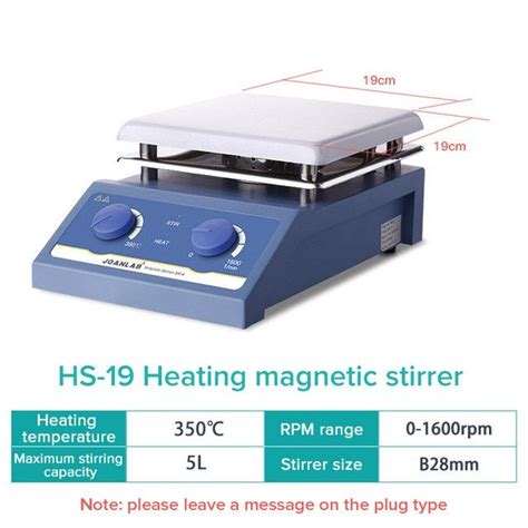 JOANLAB HS 19 Heating Magnetic Stirrer Hot Plate Lab Stirrer Digital Display Magnetic Mixer Lab
