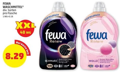 Fewa Waschmittel Div Sorten Pro Flasche Wg Angebot Bei Penny