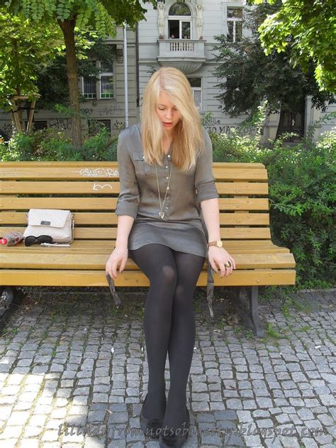 Untitled Black Opaque Tights Pantyhose Fashion Grey Tights