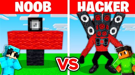 Noob Vs Hacker I Cheated In A Speakerman Build Challenge Youtube