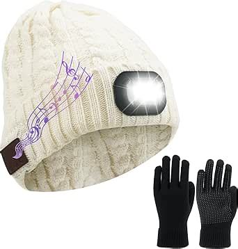 Bestcool Bonnet Bluetooth Avec Lumi Re Led Casquette Et Gants Musicaux