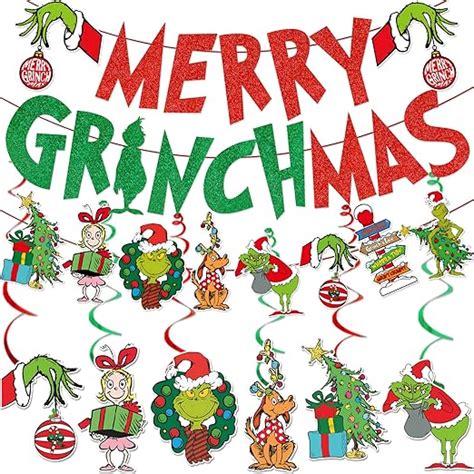 Merry Grinchmas Banner The Grinch Christmas Decorations