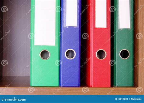 Colorful office folders stock image. Image of information - 18016021