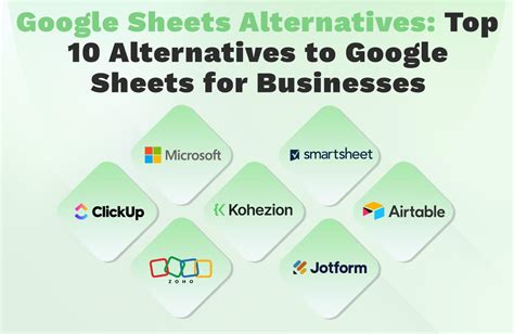 Google Sheets Alternatives 10 Best Choices For Your Business