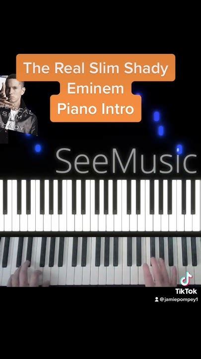 The Real Slim Shady Eminem Piano Intro Youtube