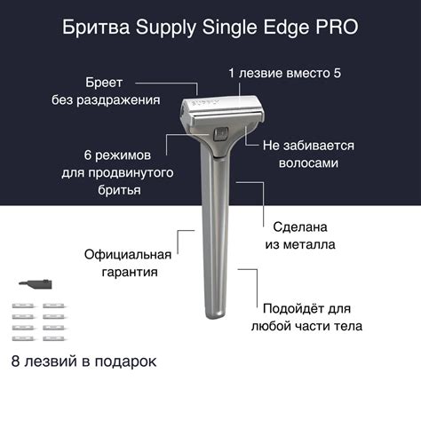 Бритва Supply Single Edge Pro. Бритвенный станок с 1 лезвием. купить на ...