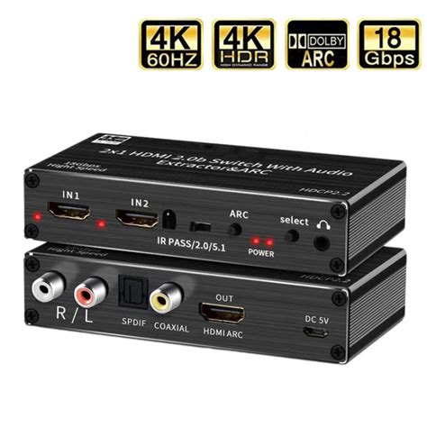 X Hdmi Switch Audio Extractor K Hz Ch Hdmi Arc Switcher