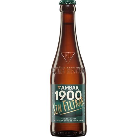 Cerveza Rubia Sin Filtrar Tipo Lager Botella 33 Cl AMBAR 1900